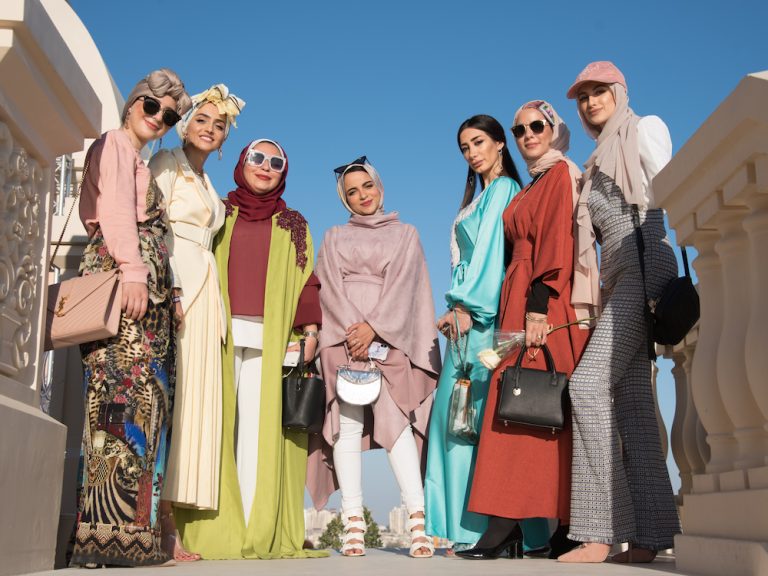 Fashion model representing eid outifts
