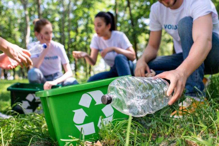 Volunteers busy in waste reduction