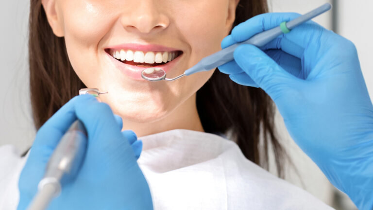 Teeth,Health,Concept.,Cropped,Photo,Of,Smiling,Woman,Mouth,Under